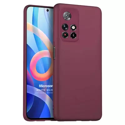 Microsonic Matte Silicone Xiaomi Redmi Note 11 Kılıf Mor