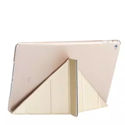 Microsonic Apple iPad Air 2 (A1566-A1567) Folding Origami Design Kılıf Gold