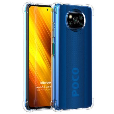 Microsonic Xiaomi Poco X3 Pro Kılıf Anti Shock Silikon Şeffaf