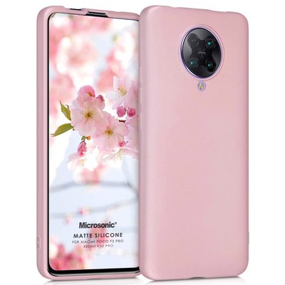 Microsonic Xiaomi Redmi K30 Pro Kılıf Matte Silicone Rose Gold