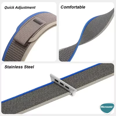 Microsonic Apple Watch SE 3 40mm Kordon Hike Spiral Bej