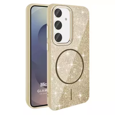 Microsonic Samsung Galaxy S24 FE Kılıf GlamGrip Luxe Gold