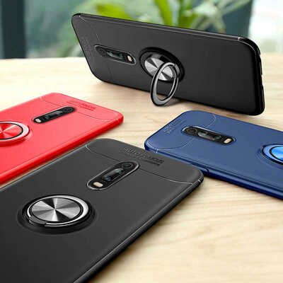 Microsonic Xiaomi Mi 9T Kılıf Kickstand Ring Holder Lacivert