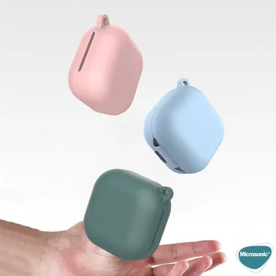 Microsonic Samsung Galaxy Buds FE Kılıf Askılı Mat Silikon Siyah