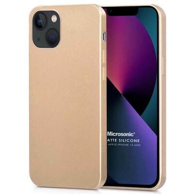 Microsonic Apple iPhone 13 Mini Kılıf Matte Silicone Gold