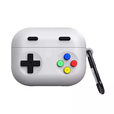 Microsonic Samsung Galaxy Buds 3 FE Kılıf Cartoon Figürlü Silikon Retro Gameboy Gri