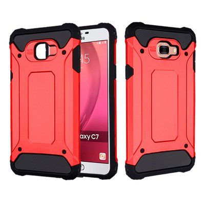 Caseup Samsung Galaxy C7 Kılıf Tank Kırmızı