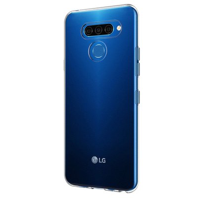 Microsonic LG Q60 Kılıf Transparent Soft Beyaz