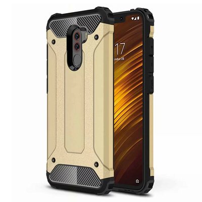 Microsonic Xiaomi Pocophone F1 Kılıf Rugged Armor Gold