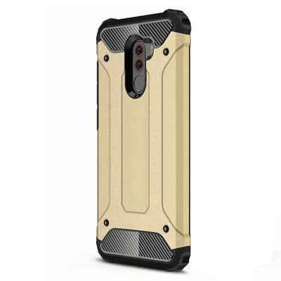 Microsonic Xiaomi Pocophone F1 Kılıf Rugged Armor Gold