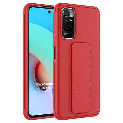 Microsonic Xiaomi Redmi Note 11S Kılıf Hand Strap Kırmızı