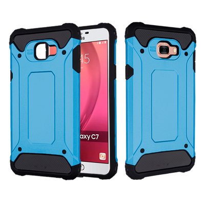 Caseup Samsung Galaxy C7 Kılıf Tank Mavi