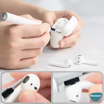 Microsonic Çok Fonksiyonlu Airpods Kulaklık Temizleme Kalemi Siyah