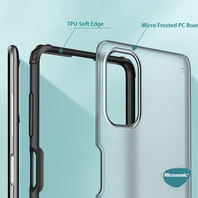 Microsonic Samsung Galaxy M51 Kılıf Frosted Frame Kırmızı