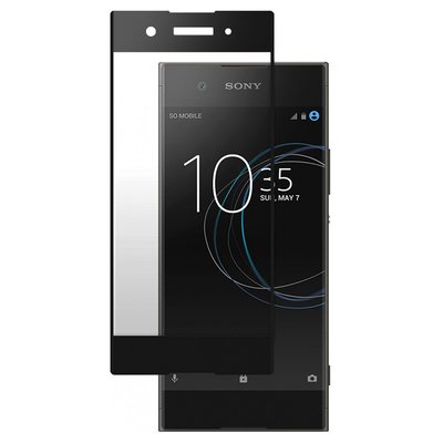 Microsonic Sony Xperia XA1 Kavisli Temperli Cam Ekran Koruyucu Film Siyah