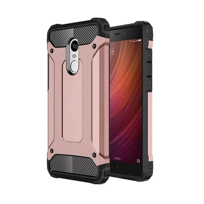 Microsonic Xiaomi Redmi Note 4X Kılıf Rugged Armor Rose Gold