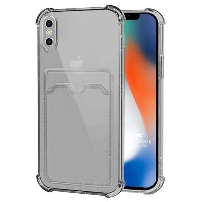 Microsonic Apple iPhone X Card Slot Shock Kılıf Siyah