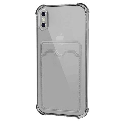 Microsonic Apple iPhone X Card Slot Shock Kılıf Siyah