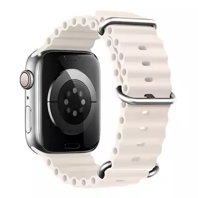 Microsonic Apple Watch SE 3 40mm Kordon Aqua Belt Bej