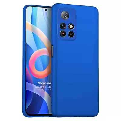 Microsonic Matte Silicone Xiaomi Redmi Note 11 Kılıf Mavi