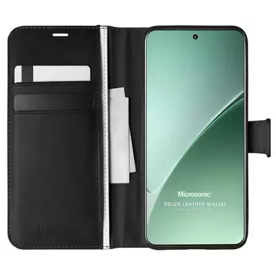 Microsonic Xiaomi 15 Pro Kılıf Delux Leather Wallet Siyah