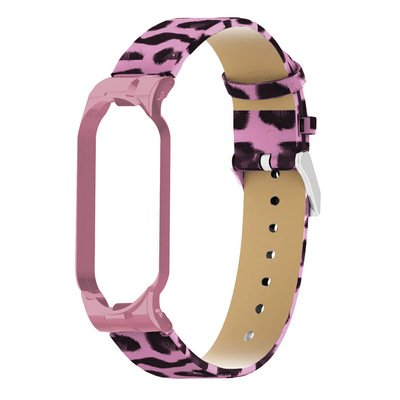 Microsonic Xiaomi Mi Band 5 Leopard Wrist Strap Kordon Pembe