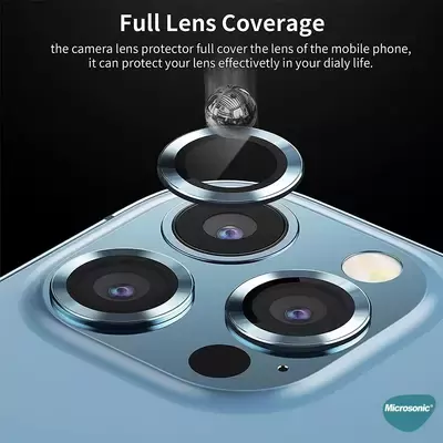 Microsonic Apple iPhone 14 Pro Tekli Kamera Lens Koruma Camı Siyah