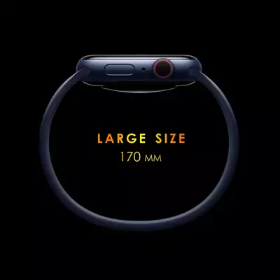 Microsonic Apple Watch Series 8 45mm Kordon, (Large Size, 170mm) New Solo Loop Beyaz