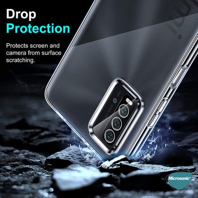 Microsonic Xiaomi Redmi Note 9 4G Kılıf Transparent Soft Şeffaf Beyaz