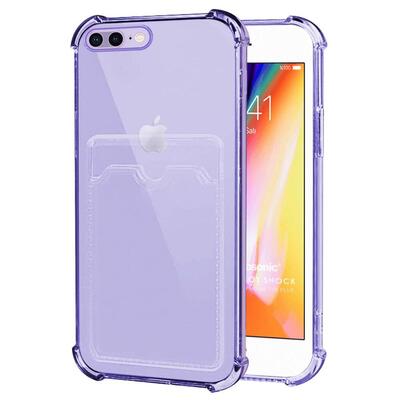 Microsonic Apple iPhone 8 Plus Card Slot Shock Kılıf Lila