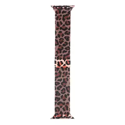Microsonic Apple Watch Series 8 45mm Kordon Luxe Metal Leopard Rose Gold