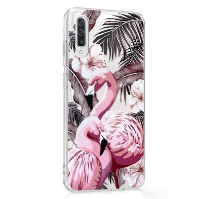 Microsonic Samsung Galaxy A50 Desenli Kılıf Flamingo