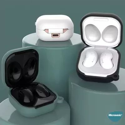 Microsonic Samsung Galaxy Buds FE Kılıf Askılı Mat Silikon Kırmızı