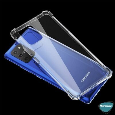 Microsonic Samsung Galaxy S10 Lite Kılıf Anti Shock Silikon Şeffaf