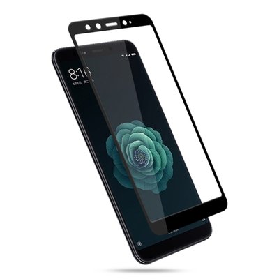 Microsonic Xiaomi Mi A2 Kavisli Temperli Cam Ekran Koruyucu Film Beyaz