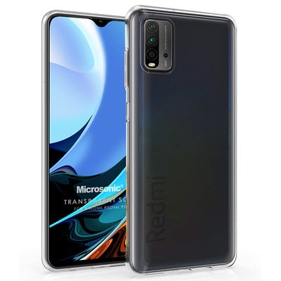 Microsonic Xiaomi Redmi 9T Kılıf Transparent Soft Şeffaf Beyaz