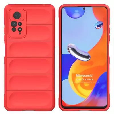 Microsonic Xiaomi Redmi Note 11 Pro 5G Kılıf Oslo Prime Kırmızı