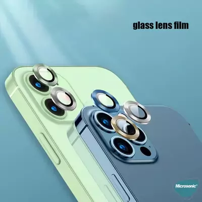 Microsonic Apple iPhone 14 Pro Tekli Kamera Lens Koruma Camı Kırmızı