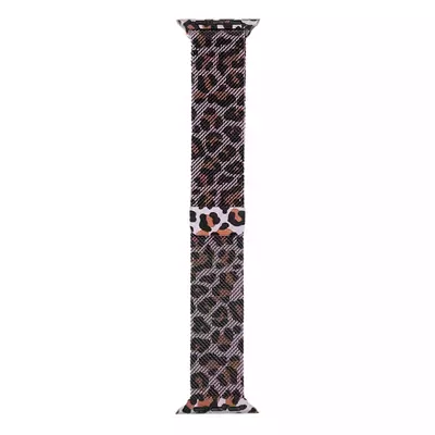Microsonic Apple Watch Series 8 45mm Kordon Luxe Metal Leopard Lila
