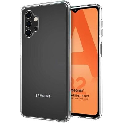 Microsonic Samsung Galaxy A32 5G Kılıf Transparent Soft Şeffaf Beyaz