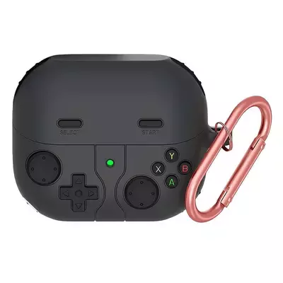 Microsonic Samsung Galaxy Buds 3 FE Kılıf Cartoon Figürlü Silikon Retro Gameboy Siyah