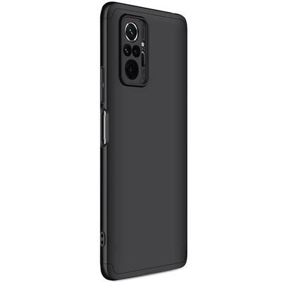 Microsonic Xiaomi Redmi Note 10 Pro Max Kılıf Double Dip 360 Protective AYS Siyah