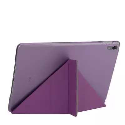 Microsonic Apple iPad Pro 12.9'' 2018 (A1876-A2014-A1895-A1983) Folding Origami Design Kılıf Mor