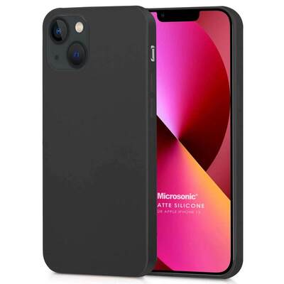 Microsonic Apple iPhone 13 Kılıf Matte Silicone Siyah