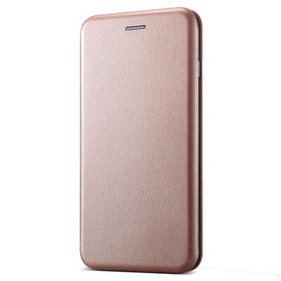 Microsonic Huawei P40 Lite Kılıf Slim Leather Design Flip Cover Rose Gold