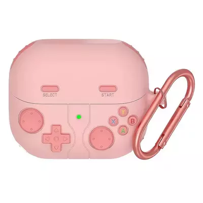 Microsonic Samsung Galaxy Buds 3 FE Kılıf Cartoon Figürlü Silikon Retro Gameboy Pembe