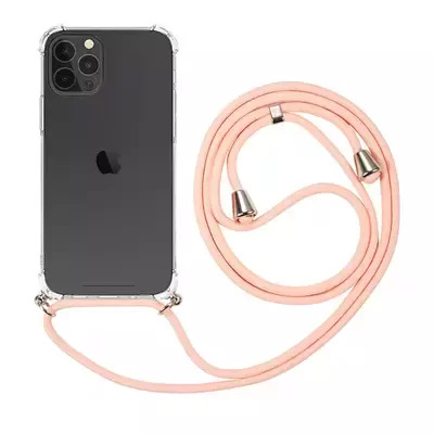 Microsonic Apple iPhone 14 Pro Max Kılıf Neck Lanyard Rose Gold