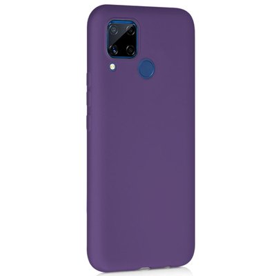 Microsonic Realme C15 Kılıf Matte Silicone Mor