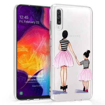 Microsonic Samsung Galaxy A50 Desenli Kılıf Anne ve Kız