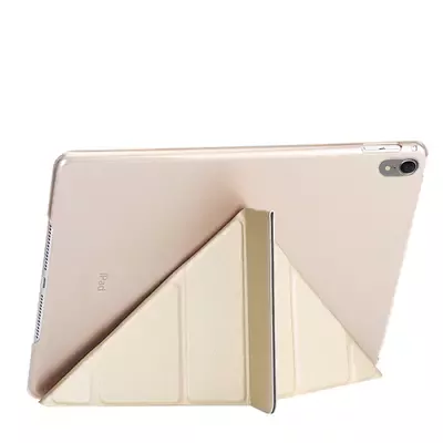 Microsonic Apple iPad Pro 12.9'' 2018 (A1876-A2014-A1895-A1983) Folding Origami Design Kılıf Gold